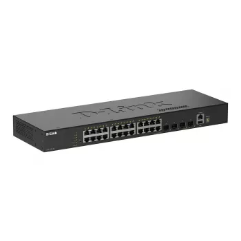 D-Link 28 prievadų Gigabit rietuojamas išmanus valdomas jungiklis su 4 x 10G SFP+ prievadais