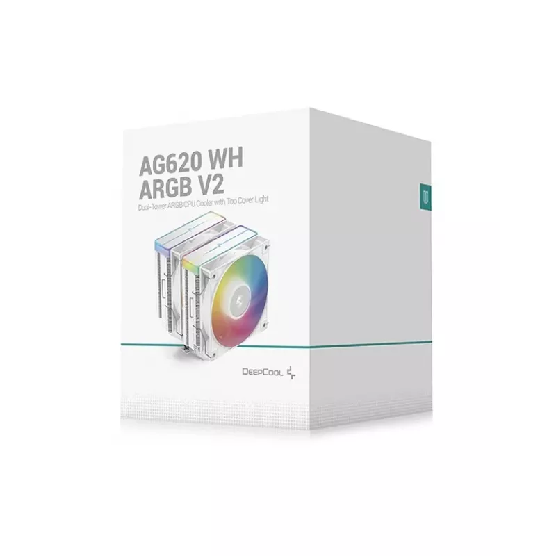 DeepCool AG620 WH ARGB V2 procesoriaus aušintuvas, 12 cm, baltas, 1 vnt.