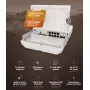 MikroTik netPower Lite 8P tinklo jungiklis – 8× Gigabit Ethernet (10/100/1000), PoE (IEEE 802.3af/at), 24–57V įėjimas, baltas
