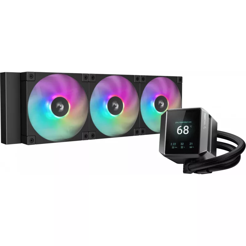 DeepCool MYSTIQUE 360 ARGB procesoriaus skystinis aušintuvas 12 cm juodas 1 vnt.