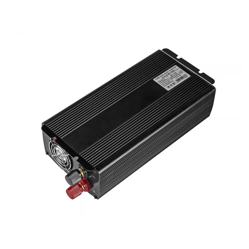 Green Cell INV09 automobilinis keitiklis 12V į 230V 1000W grynas sinusas juodas