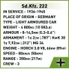 Cobi Blokeliai Sd.Kfz 222 modelio rinkinys COBI-2657 – 502 detalės
