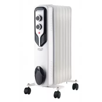 Adler AD 7815 elektrinis alyvinis šildytuvas 1500 W baltas