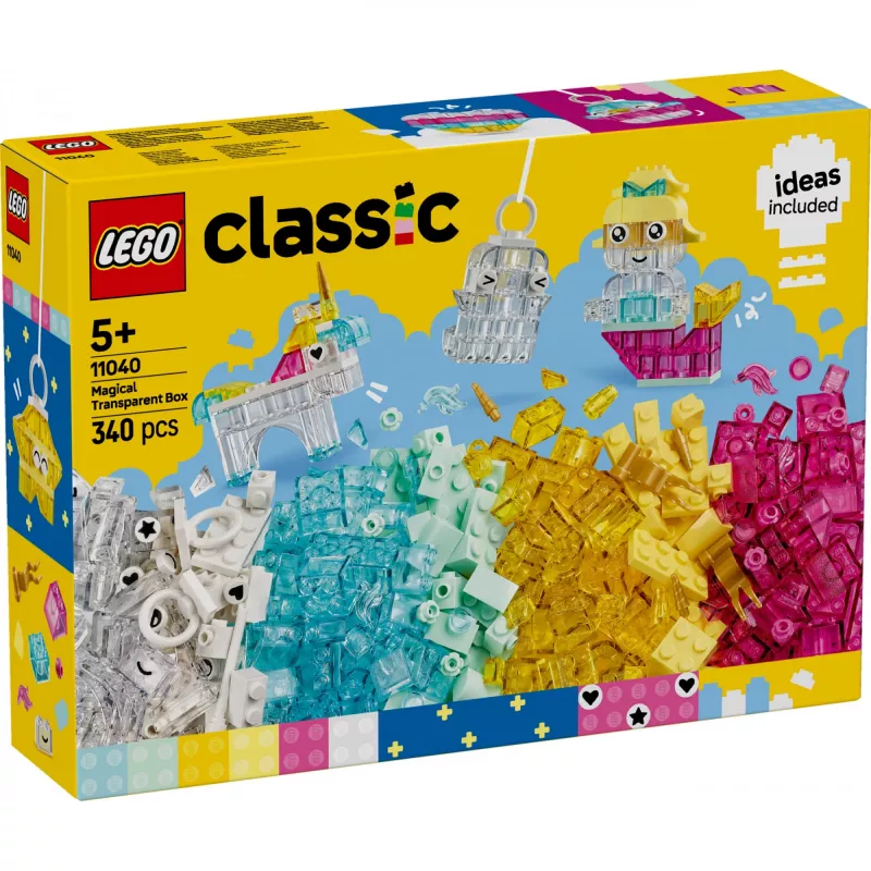 LEGO CLASSIC 11040 Stebuklinga skaidrių kaladėlių dėžutė