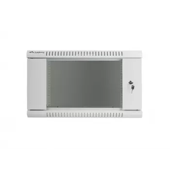 Lanberg sieninis montažinis spintos stovas 19'' 6U 600x600mm pilkas (stiklinės durys)