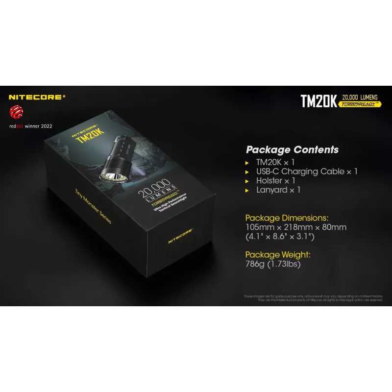 Prožektorius Tiny Monster SERIES/20000 Lumenų TM20K Nitecore