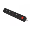 Lanberg Cable Power Strip, 5X French Outlets with Switch, Quality-Grade Copper, 1.5 m | PS1-05E-0150-BK