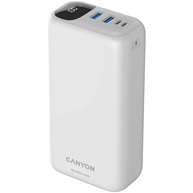 CANYON PB-301 30000 mAh PD 20W QC 3.0 Baltas