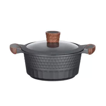 Puodas Resto Kitchenware Capella 2,6 L apvalus juodas medis
