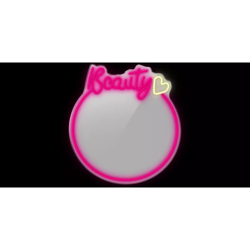 LED neoninis veidrodžio apšvietimas MANTA MASNL130PK Style Neon Lights BEAUTY, rožinis akcentas