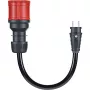 Adapteris go-e Gemini flex 22 kW, CEE raudonas trifazis 32A > buitinis kištukas (juodas, 30 cm)