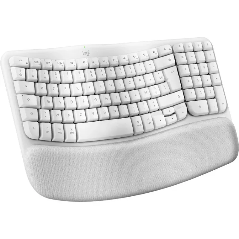 Logitech Ergo Series Wave Keys for Mac – belaidė klaviatūra – Bluetooth LE – AZERTY – prancūziška – Off-White (920-012406)