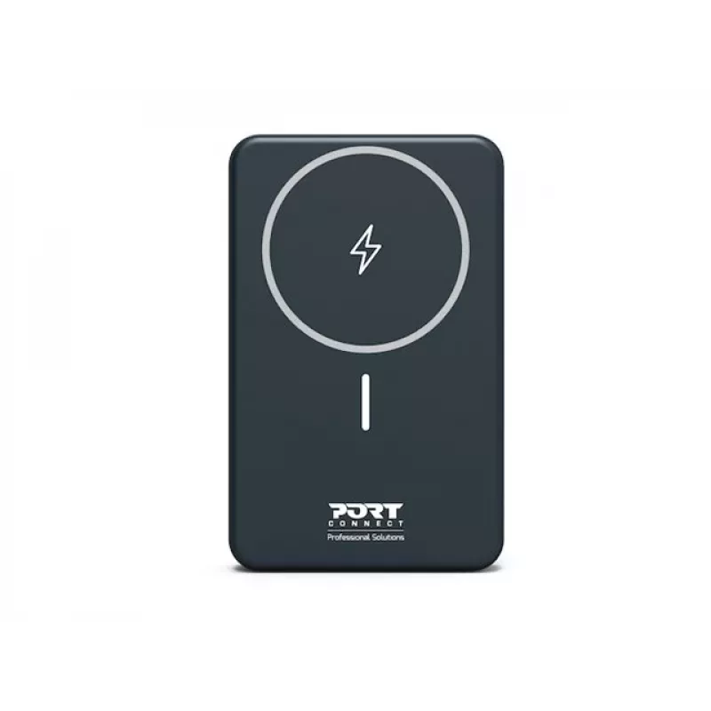 Power Bank Port Designs 907005 10000 mAh belaidžiu įkrovimu juodas