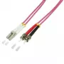 Logilink šviesolaidinis jungiamasis kabelis LC (vyriškas) į ST (vyriškas) – 2 m, OM4, 50/125 µm, halogenų neturintis, alyvinis (FP4LT02)