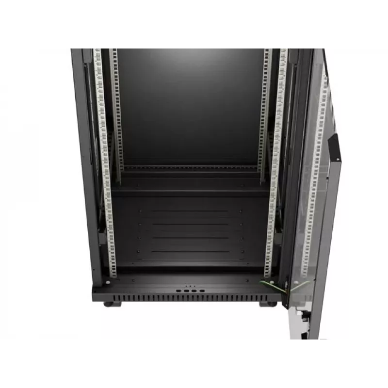 Laisvai pastatomas serverio spintos korpusas LANBERG FF01-6624-12BL 24U 19 colių 600×600 mm, IP20, 1200 kg, juodos spalvos