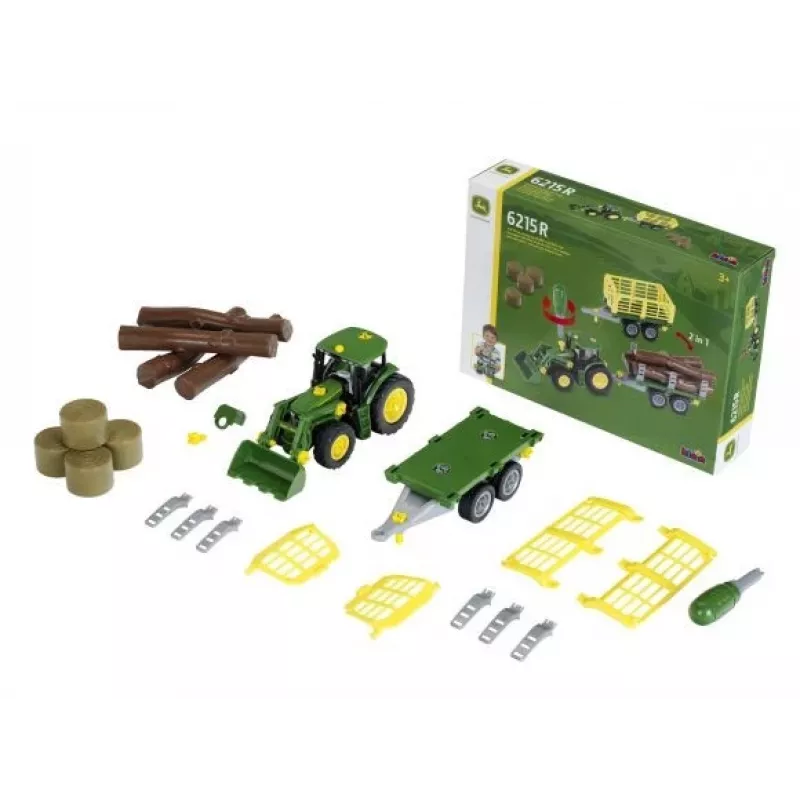 Žaidimų rinkinys Theo Klein 3906 – John Deere traktorius su priekaba