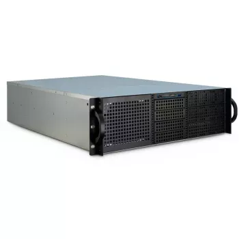 Inter-Tech 3U-30255 stelažinis korpusas, juodas, nerūdijantis plienas
