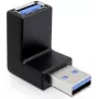 USB 3.0 adapteris 270° Delock 65340 juodas