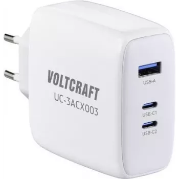 VOLTCRAFT GaN VC-13079915 USB-C ir USB-A įkroviklis, 130 W, 3x USB-C, 1x USB-A, USB-PD, 5 A