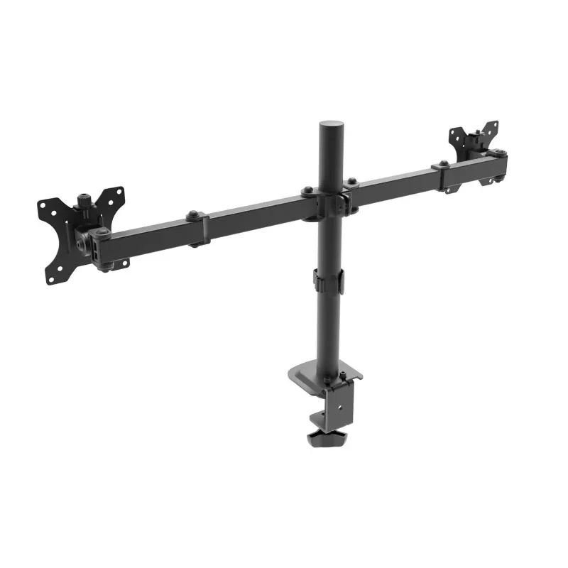 Akyga AK-MB-02 dvigubas monitorių laikiklis ant stalo, 2 x 10 kg, VESA 75x75 / 100x100, 15–32", juodas