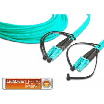 Lightwin LDP-50 LC-LC 1,5 m OM3 šviesolaidinis kabelis, vandens spalvos