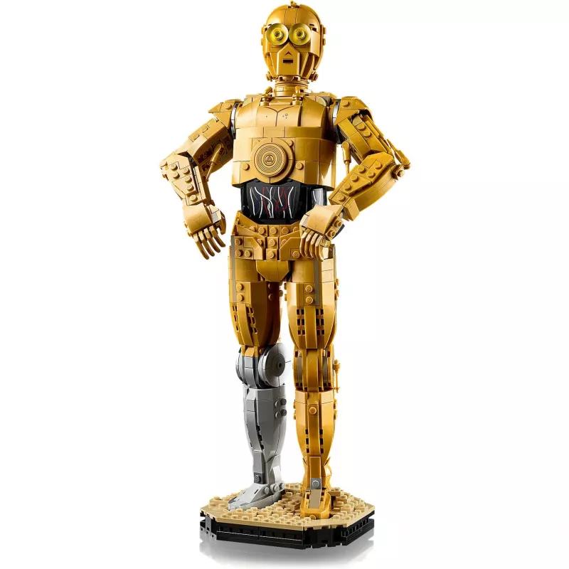 LEGO statoma figūra „Žvaigždžių karai“ C-3PO modelis 75398 — 1 138 dalių, 380 mm eksponavimo kolekcinis