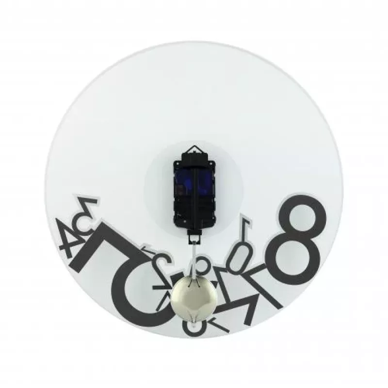 NeXtime klok 8115 Dropped, Ø43 cm, sieninis, sidabrinis