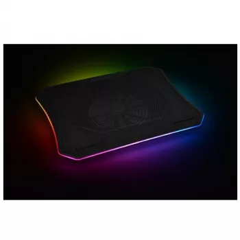 Thermaltake Massive 20 RGB nešiojamojo kompiuterio aušinimo pagrindas su 200 mm ventiliatoriumi, 10–19 colių, juodas