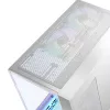 PC korpusas MODECOM Volcano Panorama Midi Tower baltas – micro ATX, grūdintas stiklas, ARGB, USB-C, palaiko GPU iki 400 mm