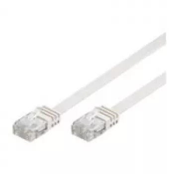 Wentronic Goobay CAT 5e plokščias jungiamasis laidas, U/UTP, baltas, 3 m - CCA vario mišinys (93360)