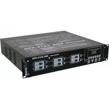 DMX dimmeris Eurolite DPX-610, 6 kanalų, stelažo blokas, 48,30 cm (19 colių)