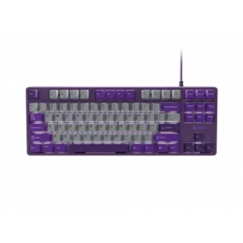 NATEC Fury Gaming Klaviatūra Kanabo K2 US balta foninė šviesa pilka-violetinė