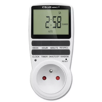 Elektroninis laikmatis QOLTEC PC0628 su LCD ekranu, 24 valandų atgalinis skaičiavimas