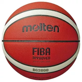 Krepšinio kamuolys MOLTEN B7G3800 oda 7 dydis, laminuotas rudas, tinkamas žaisti tiek viduje, tiek lauke
