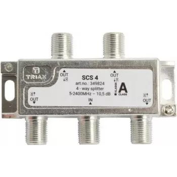 Triax SCS 4 - Kabelinis daliklis - 75 omų - 5 - 2400 MHz - Sidabrinis - Baltas - Moteriška/Moteriška - 11,5 dB (349824)