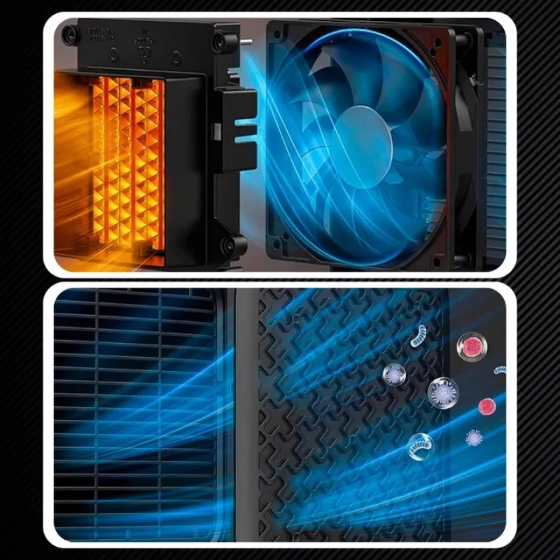 Extralink keraminis elektrinis bokštinis šildytuvas 1500W su LED ir nuotolinio valdymo pultu