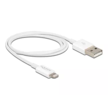 USB duomenų ir įkrovimo laidas DeLOCK 83000 iPhone iPad iPod baltas 1 m