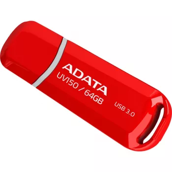 USB atmintukas ADATA DashDrive UV150 64 GB, USB Type-A 3.2 Gen 1, raudonas, su dangteliu
