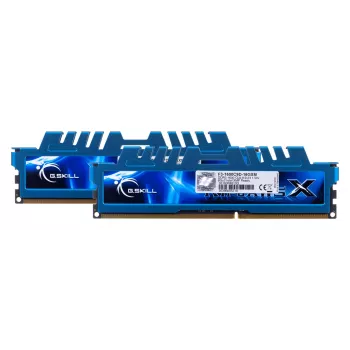 G.Skill 16GB Ripjaws X dviejų kanalų atminties rinkinys - mėlyna (2x 8GB, DDR3 1600MHz, 1,5V, F3-1600C9D-16GXM, XMP paruoštas)