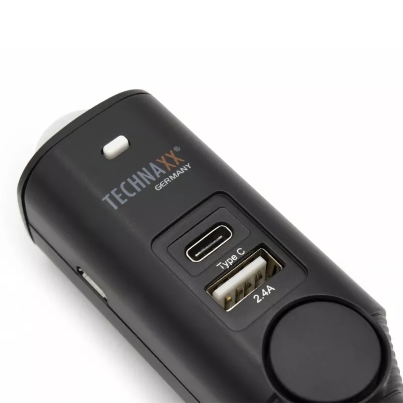 Technaxx TX-168 automobilio signalizacija su nuotolinio valdymo pulteliu ir USB-C įkrovimo prievadu