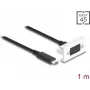 DeLOCK Easy 45 modulis USB Type-C moteriška į kištukinį 1m, USB 3.2 Gen 2, 10 Gbps