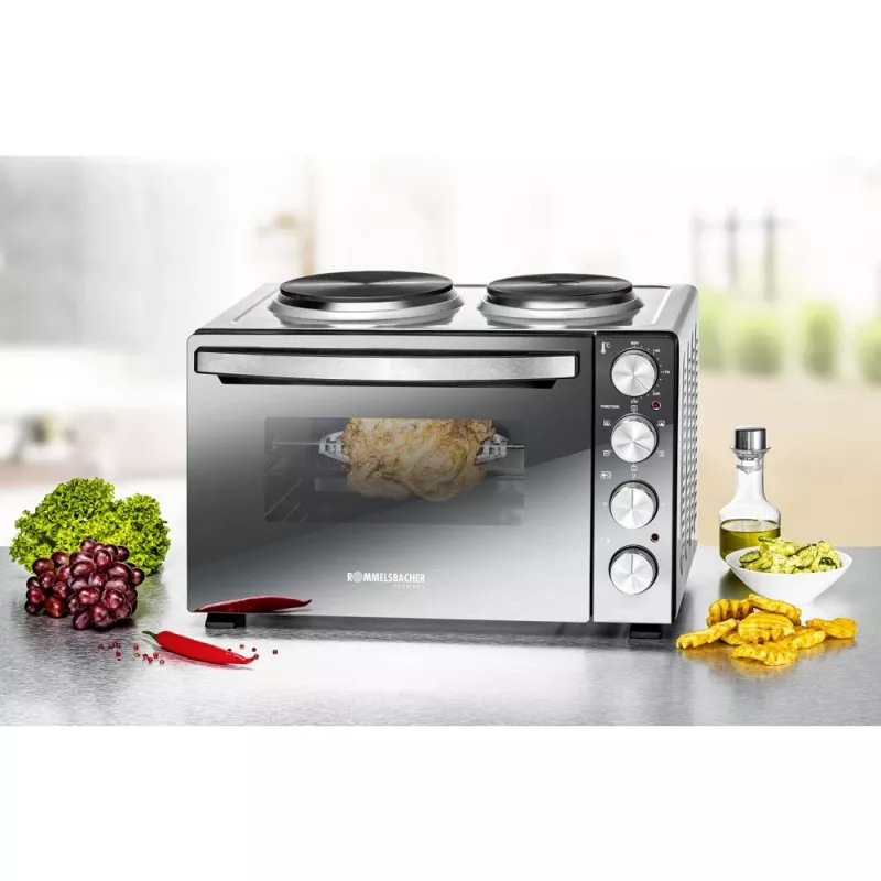 Rommelsbacher KM 3300 30 L juodas stalinis kombinuotas virimo ir kepimo prietaisas