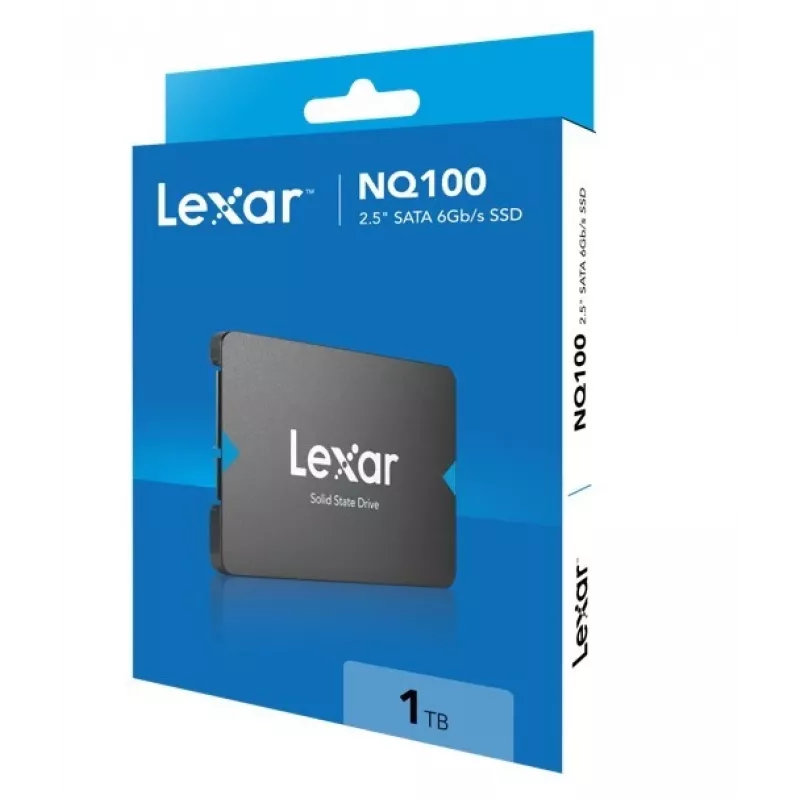 2,5 colio SATA III SSD Lexar NQ100 1 TB – 550 MB/s skaitymas, 6 Gbit/s perdavimas