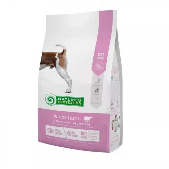 Sausas šunų ėdalas Nature’s Protection Junior Lamb All Breeds 7,5 kg — 28% baltymų, 17% riebalų