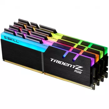 G.Skill Trident Z RGB 32 GB DDR4-3600 (4x 8 GB) Quad-Kit, juodos spalvos, F4-3600C16Q-32GTZRC, INTEL XMP