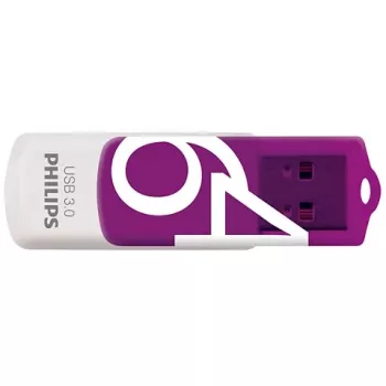 “Philips FM64FD00B” USB atmintukas 64 GB, USB Type-A 3.2 Gen 1, violetinis/baltas