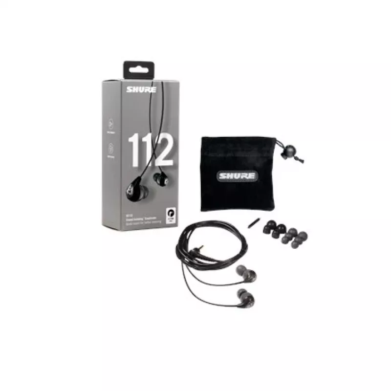 Shure SE112-GR Ausinės Laidinės Į ausį Muzika/Skambučiai Juoda, Pilka