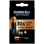 Duracell Optimum AA LR6 baterijos, lizdinė pakuotė, 4 vnt.