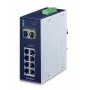 PLANET IGS-10020MT valdomas L2+ Gigabit Ethernet tinklo jungiklis 8 prievadai + 2 SFP juodos spalvos