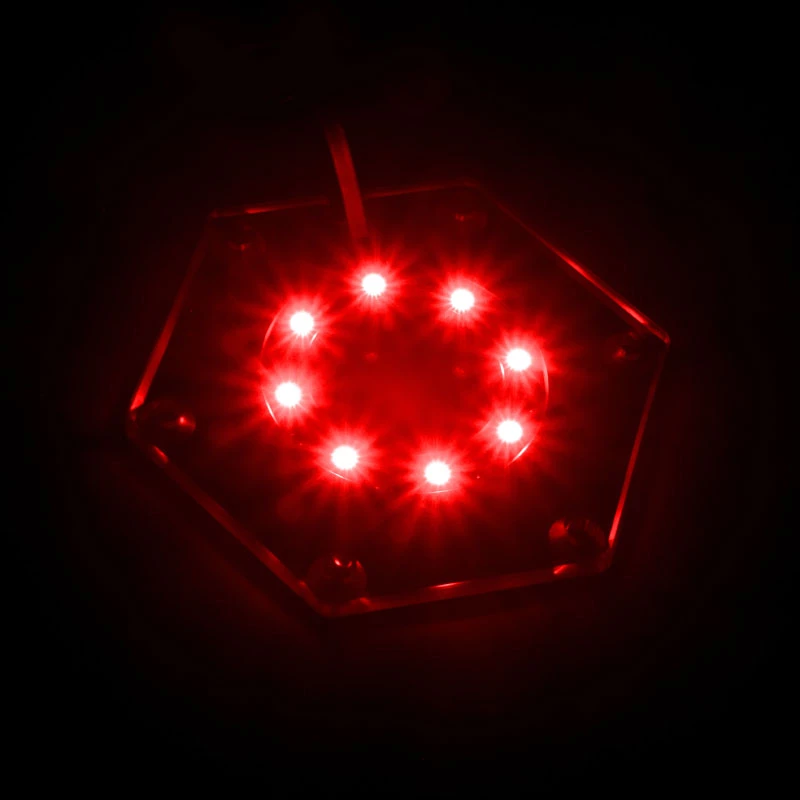 Montavimo rinkinys BitsPower Hexagon BP-WTHU-RGB – permatomas akrilas, 91,4×80×6,5 mm
